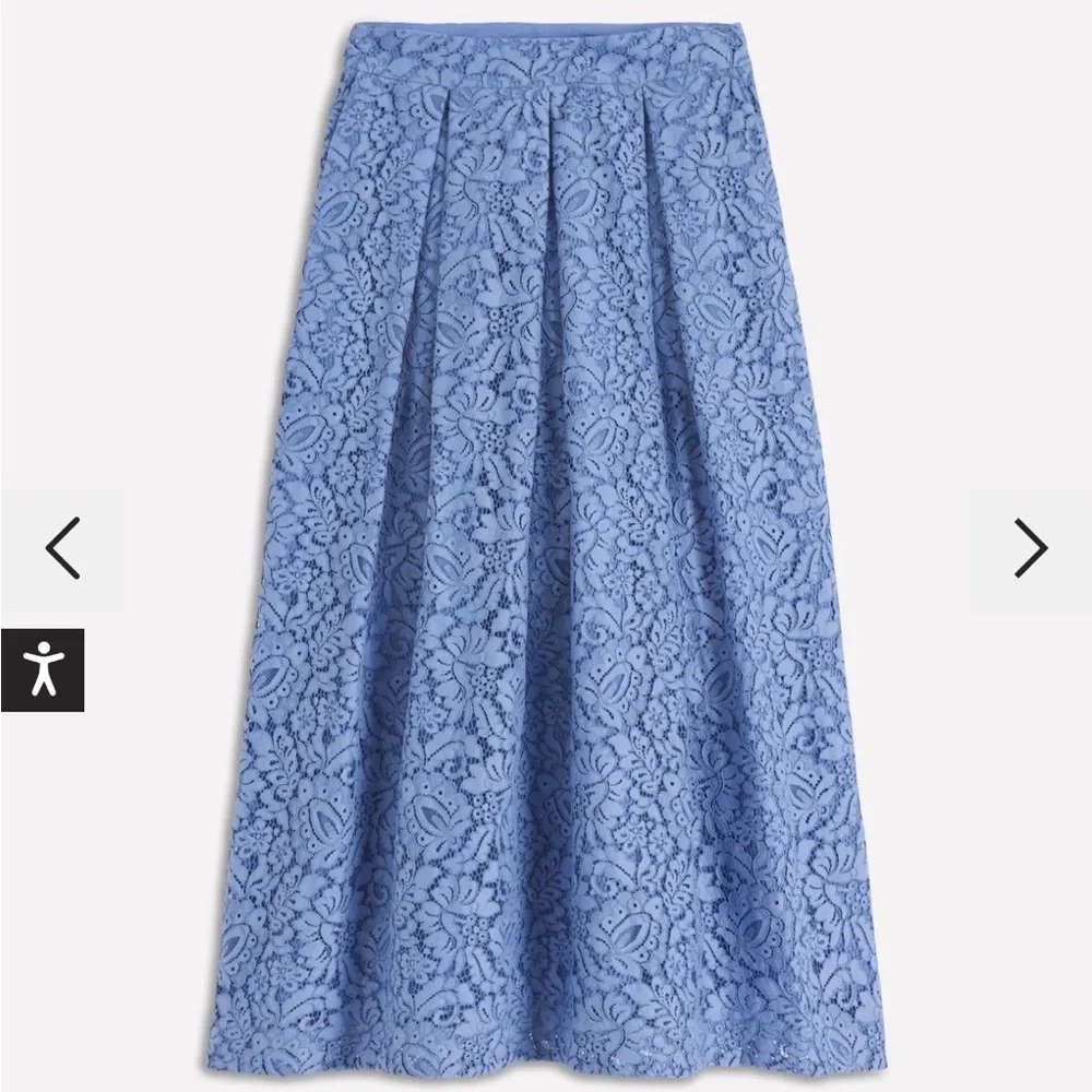 Boden Cornflower Blue Verity Lace Skirt- 6